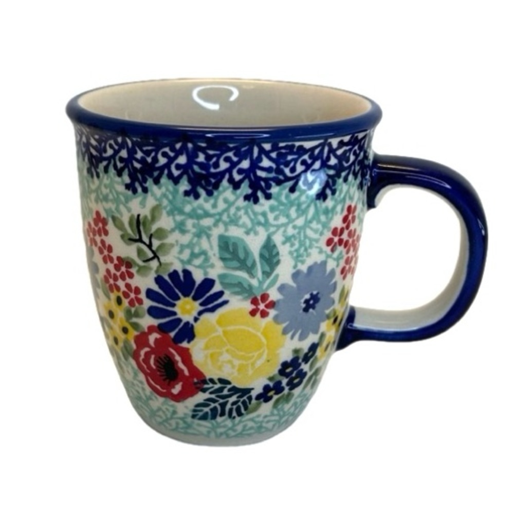 Manufaktura Bolesławiec Mug Polish Pottery 300ml Floral Cup